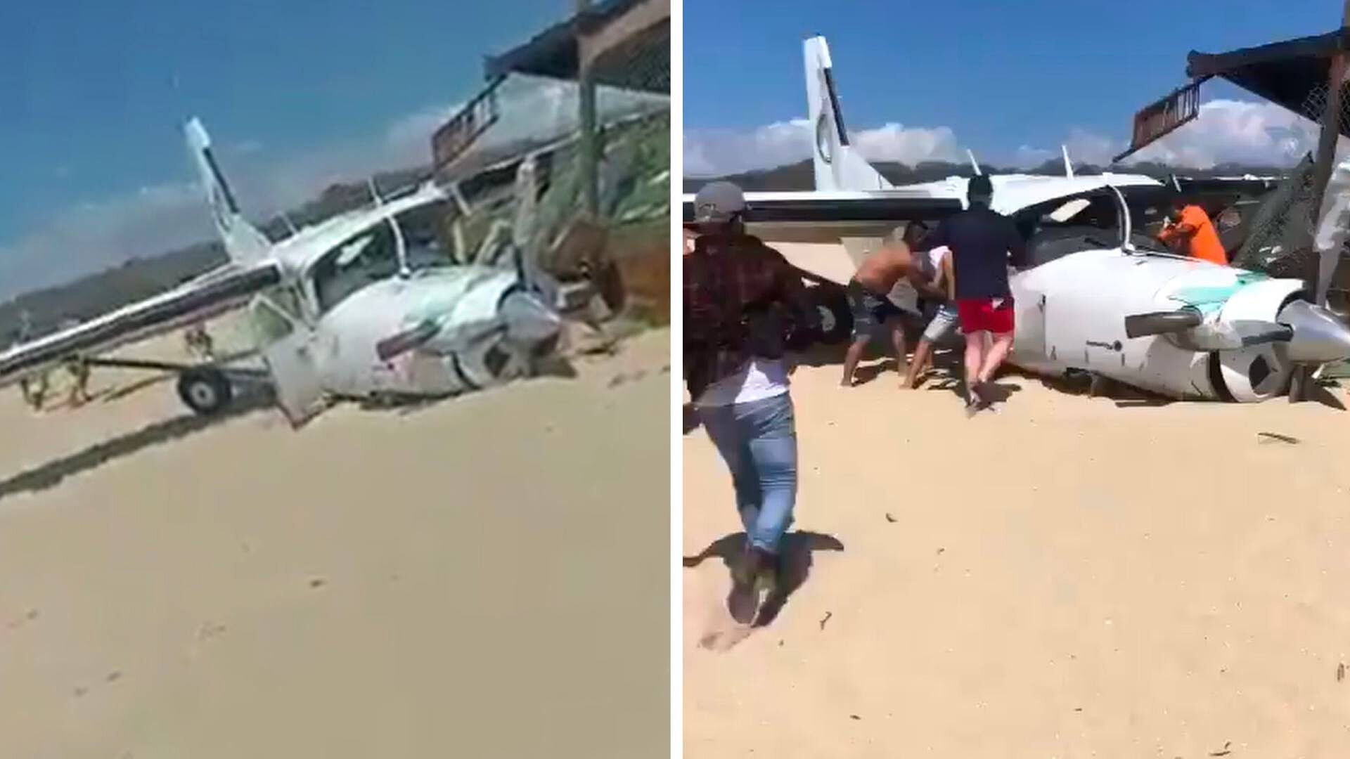 Se Desplomó una Avioneta en una Playa de Oaxaca, Una Persona Perdió la Vida