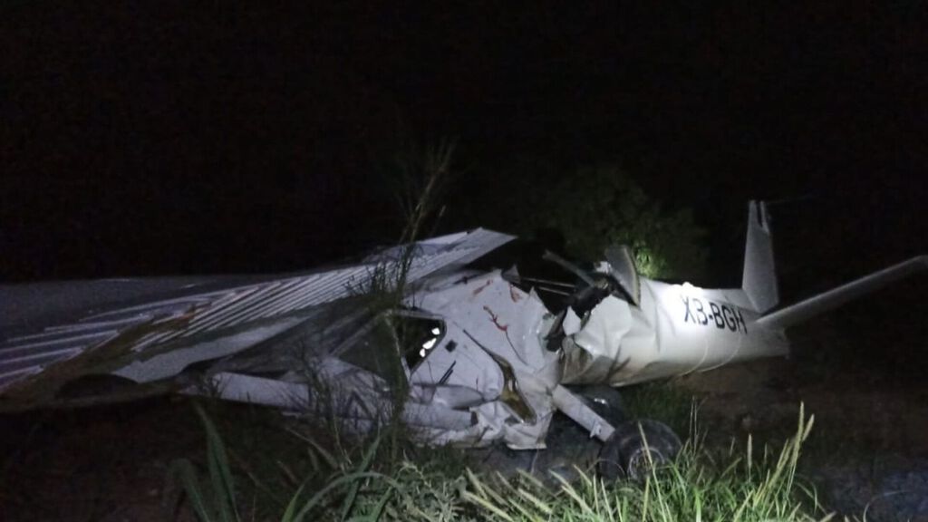 Se Desploma Aeronave Dos Muertos en Interpuerto de Parque Industrial Ciudad  Mitras en García Nuevo León